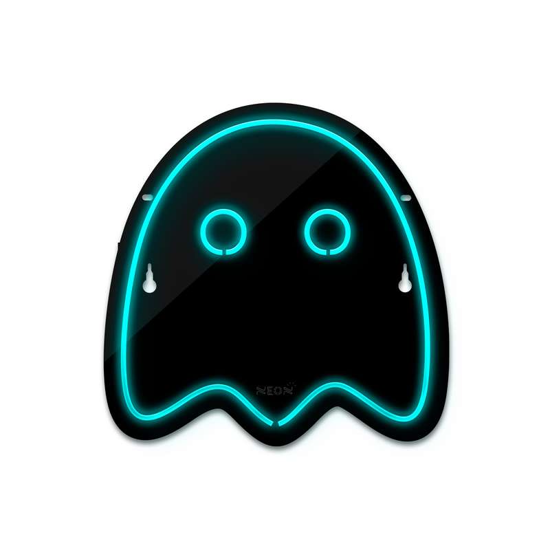 چراغ دیواری نئون دیزاین طرح Packman-2-BL_TBL