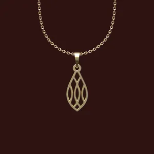 گردنبند طلا 18 عیار زنانه مدوپد مدل هندسی کد W2-1-1254