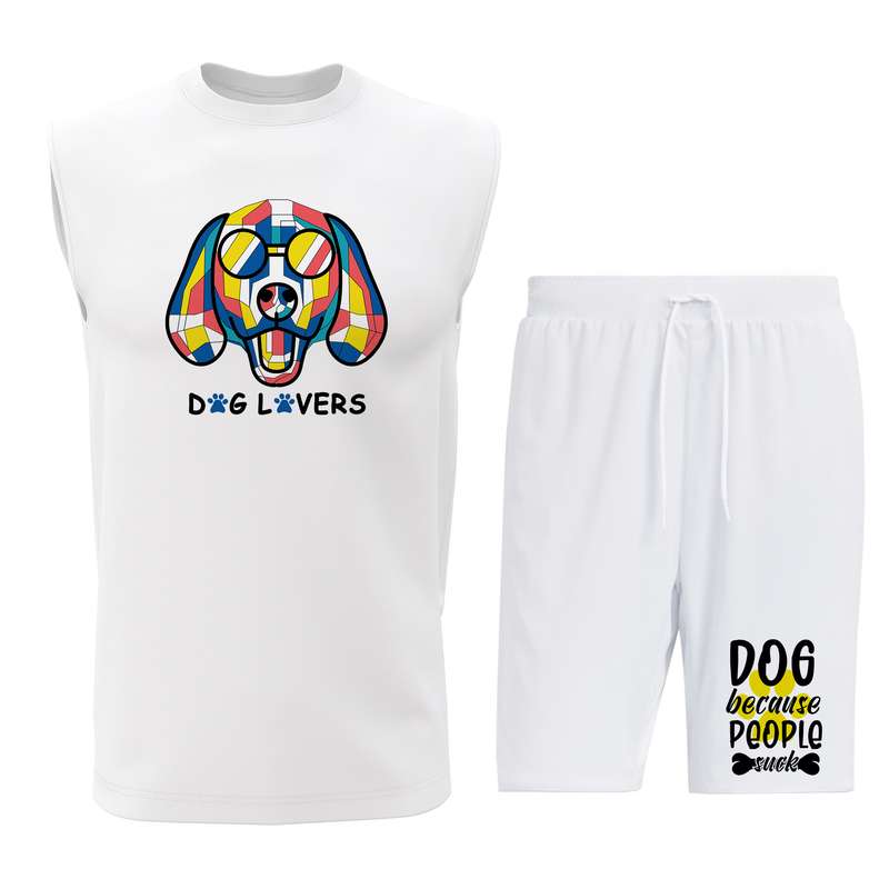 ست تاپ و شلوارک مردانه مدل D027W