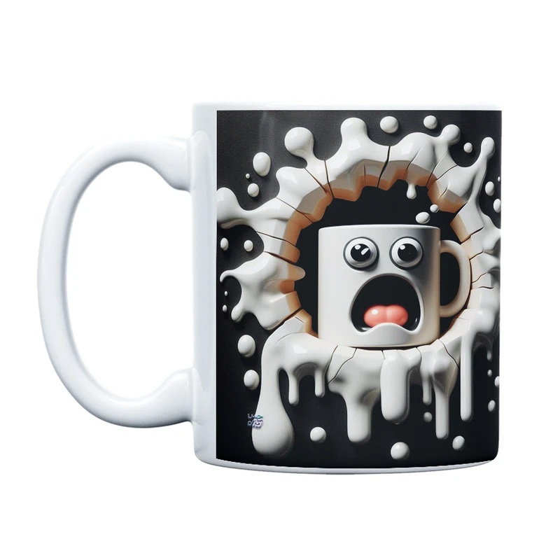 ماگ حس آمیزی طرح سه بعدی مدل ماگ کیوت کد Coffee3