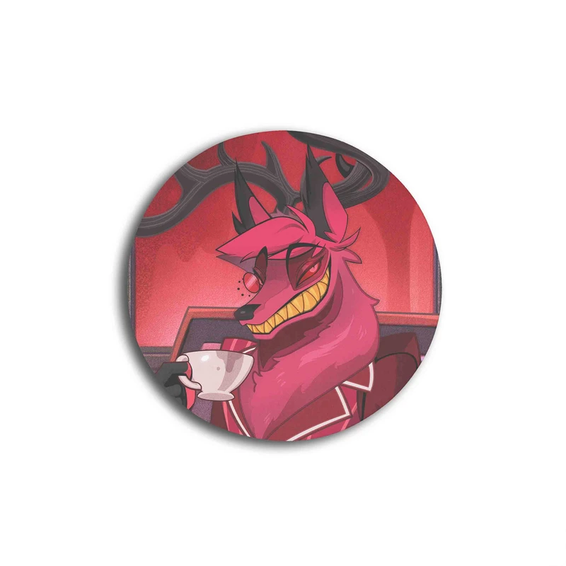 زیر لیوانی مدل انیمیشن هزبین هتل الستور کد Hazbin Hotel 678