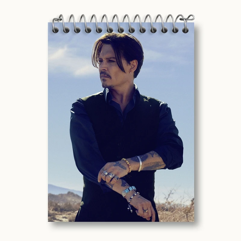 دفتر یادداشت 50 برگ خندالو مدل جانی دپ Johnny Depp کد 3294