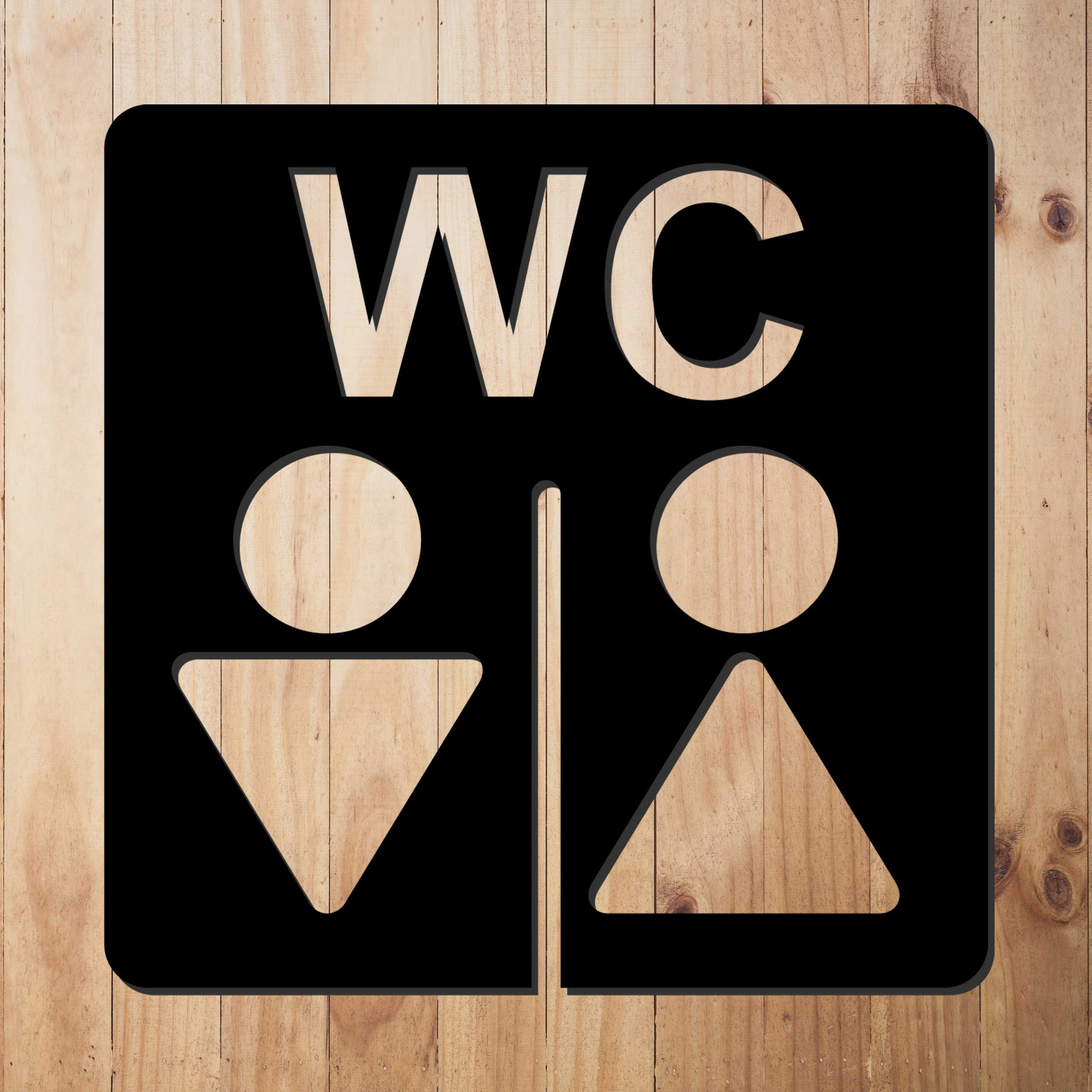 تابلو نشانگر آژنگ طرح سرویس بهداشتی مردانه و زنانه کد I-CL-W061