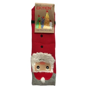 جوراب ساق بلند دخترانه اکمن ترک مدل حوله ای ترمز دار edh