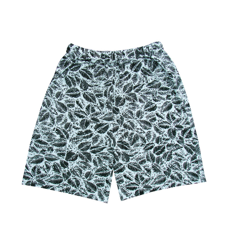 ست تاپ و شلوارک زنانه مدل نخ پنبه طرح برگ کد 030