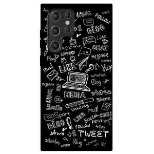 Megafone Social Media 1898 Cover For Samsung Galaxy S22 Ultra 5G