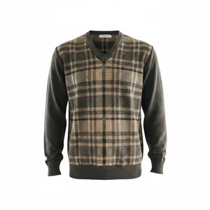 پلیور یقه هفت مردانه مدل PBrwn5