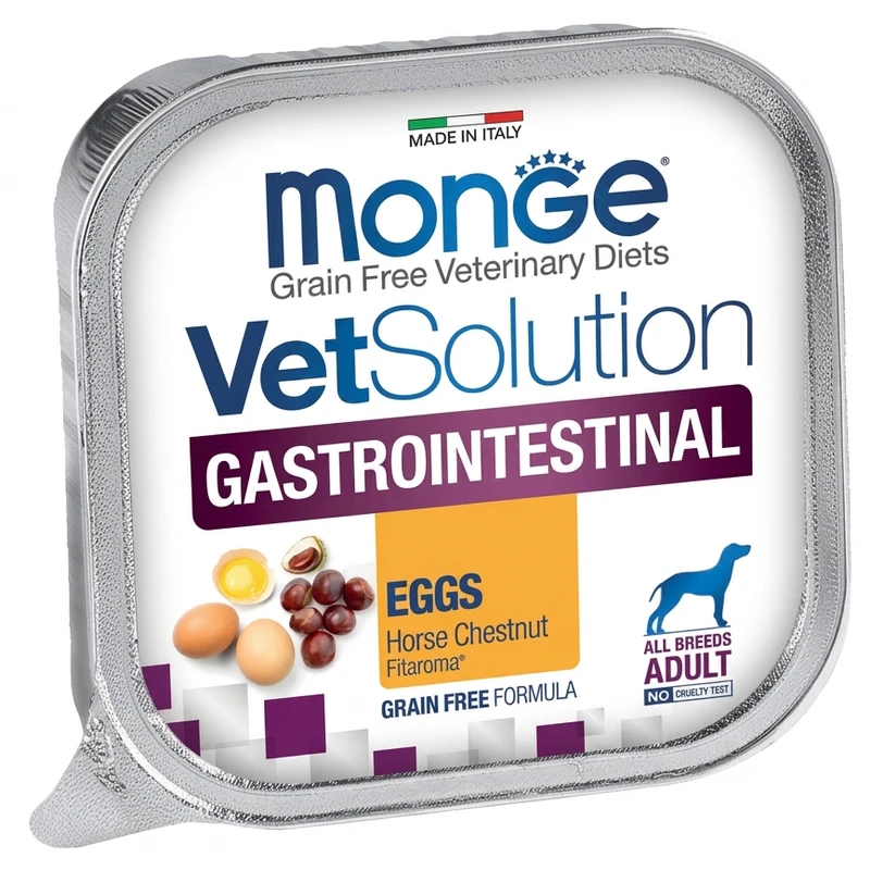 کنسرو سگ بالغ مونژه مدل VetSolution Gastrointestinal طعم گوشت اسب وزن 150 گرم