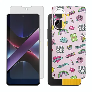 Glass Together model transparent screen protector suitable for Xiaomi Poco X7 Pro mobile phone with back cover sticker