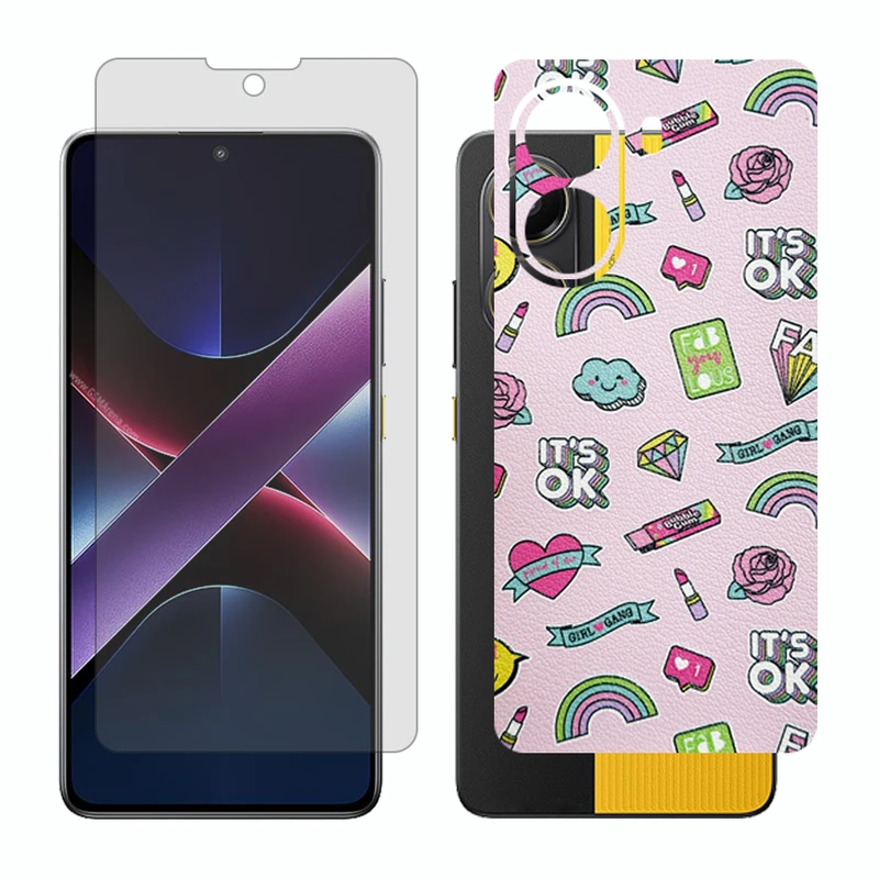 محافظ صفحه نمایش مات گلس مدل Together مناسب برای گوشی موبایل شیائومی Poco X7 Pro به همراه برچسب پوششی پشت گوشی