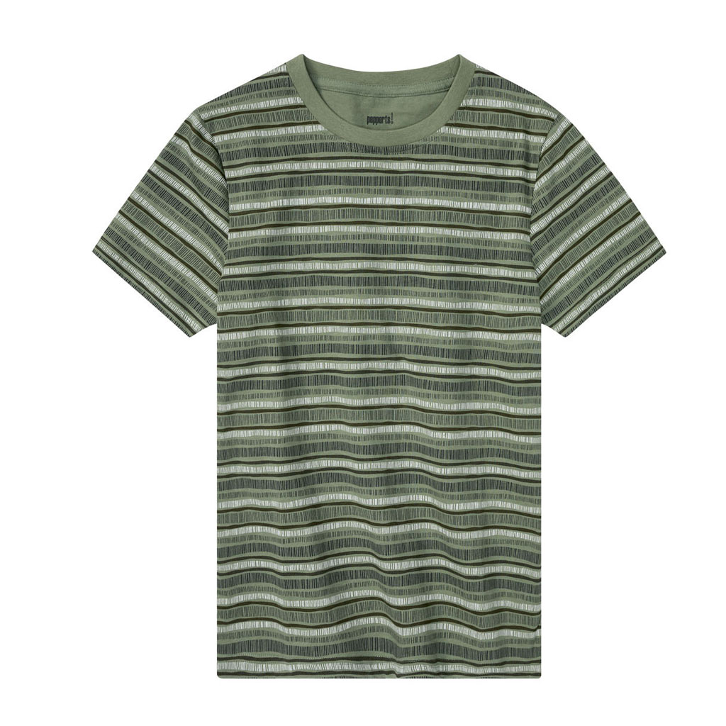 تی شرت آستین کوتاه پسرانه پیپرتس مدل راه راه کد SMB250