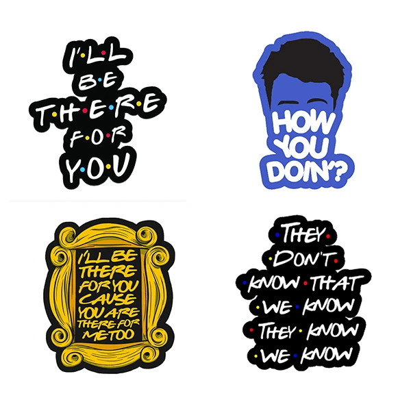 استیکر لپ تاپ طرح فرندز کد 02 مجموعه 4 عددی