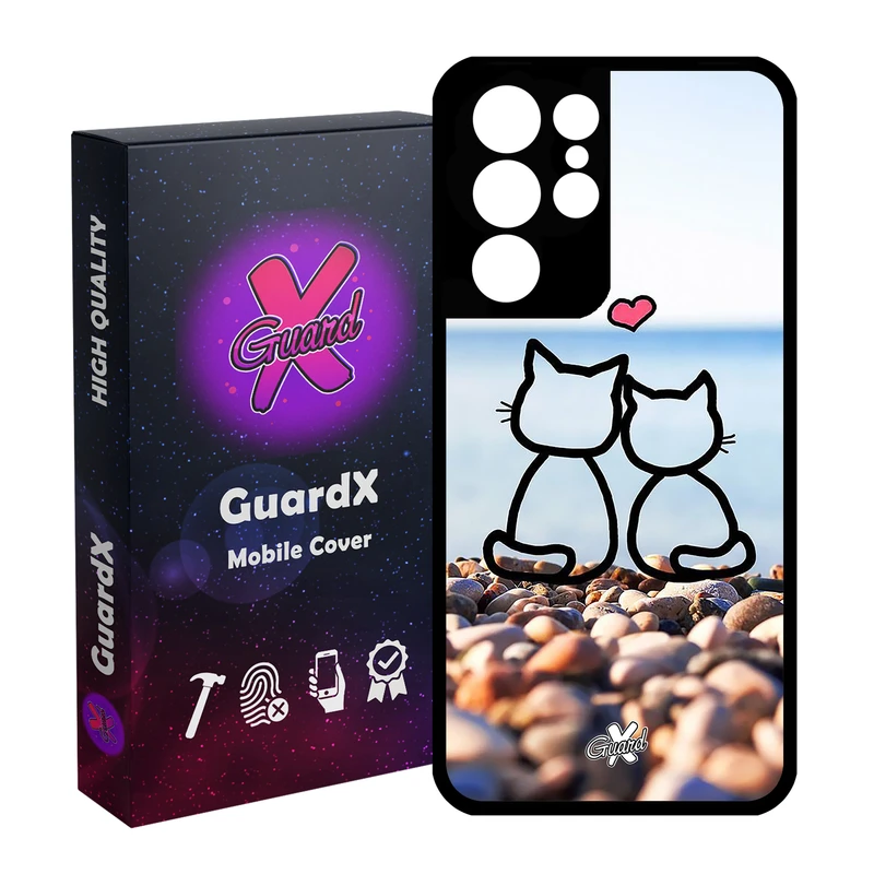 کاور گارد ایکس طرح Love مدل Glass10016 مناسب برای گوشی موبایل سامسونگ Galaxy S21 Ultra