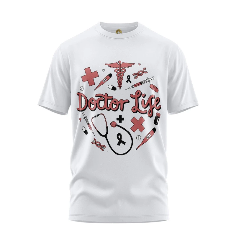 تی شرت آستین کوتاه زنانه هومرو مدل  TW260 طرح پزشکی