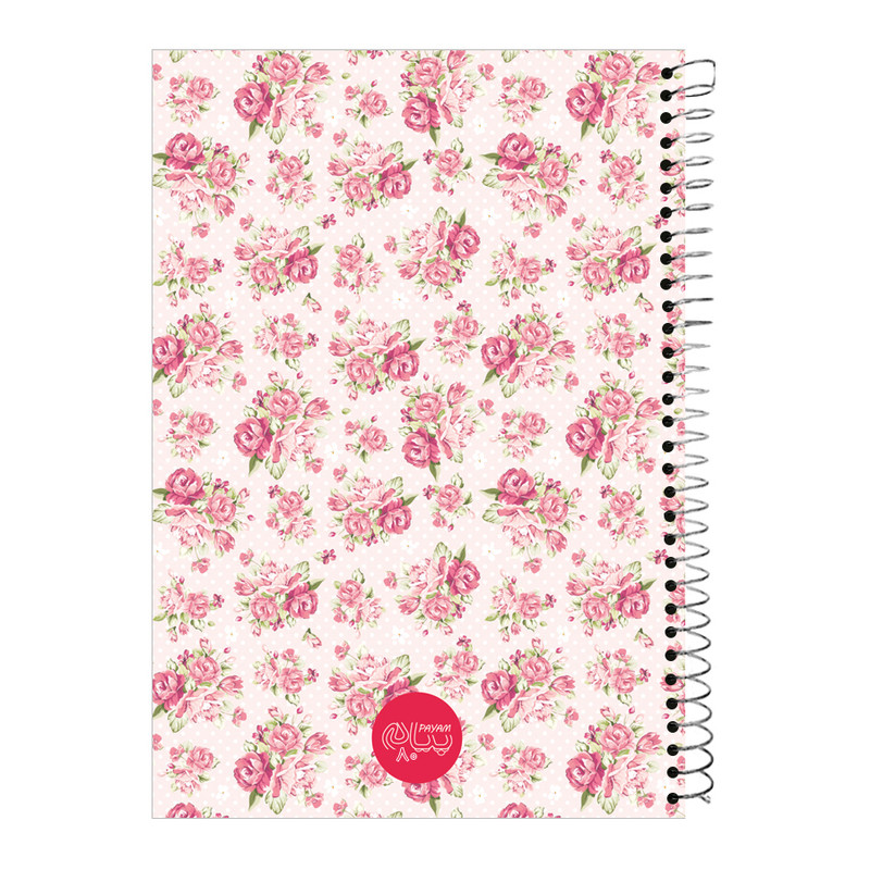 دفتر 80 برگ پیام طرح Rose کد 801