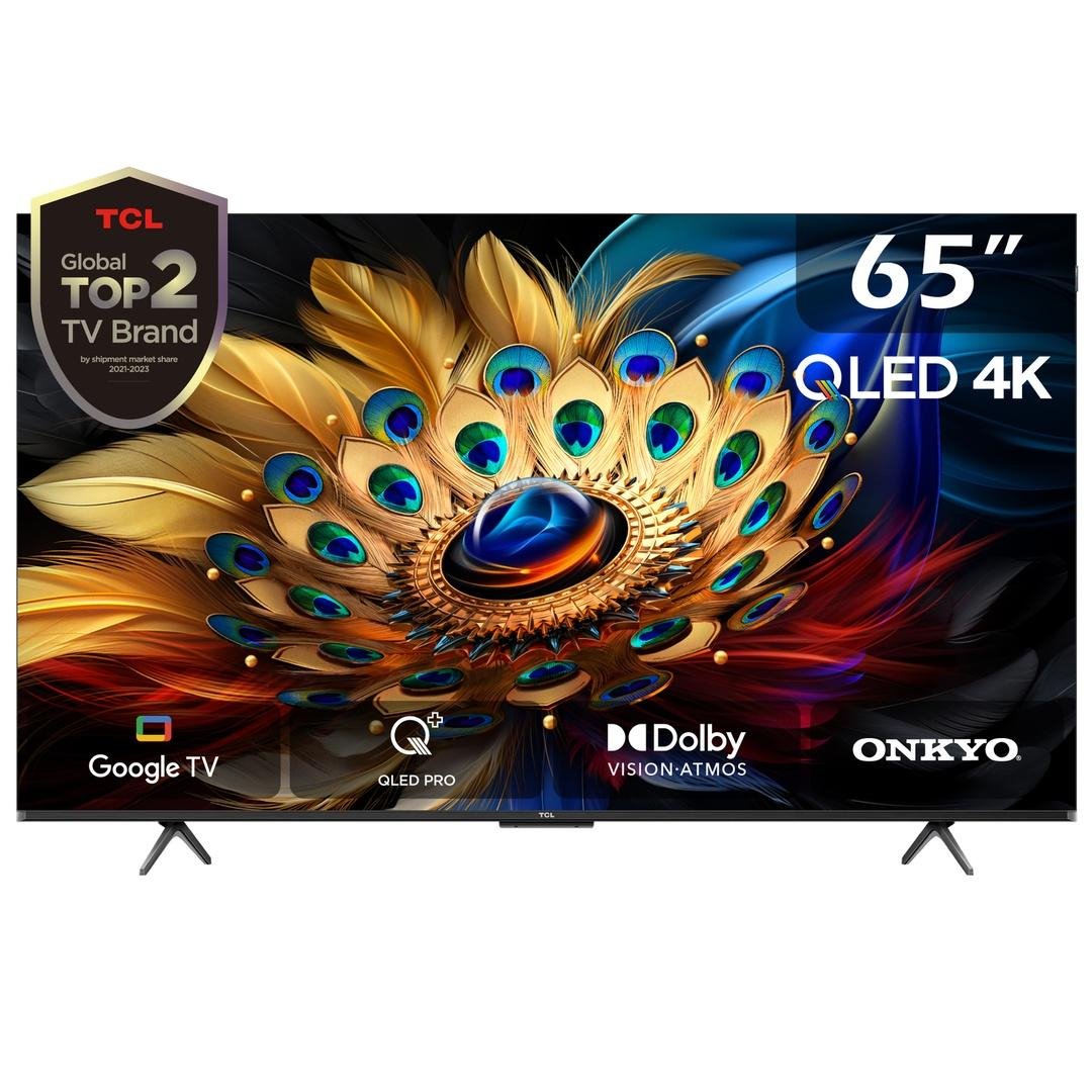 جزئیات پایه‌ها و قاب تلویزیون 4K TCL 65C655 مناسب سالن پذیرایی بزرگ