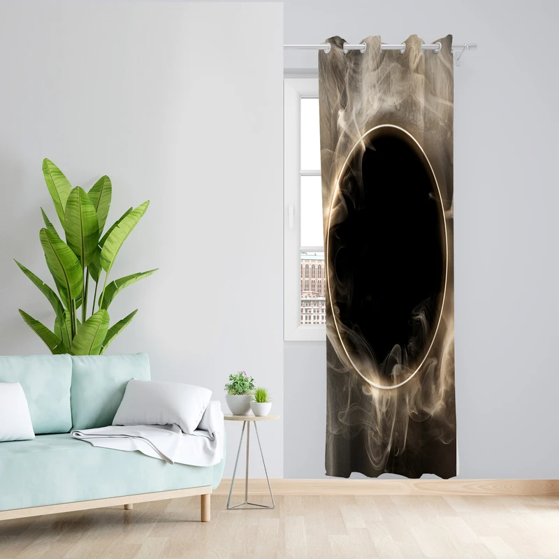 پرده طرح حلقه مدل مخمل پانچی کد 4870 z سایز 140x200 سانتی متر