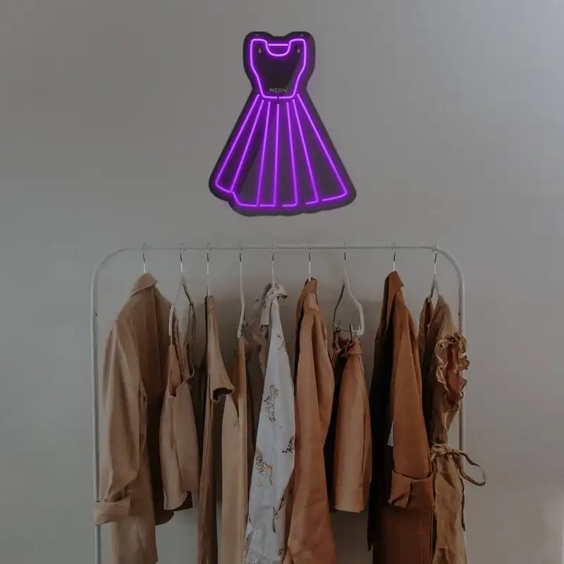 چراغ دیواری نئون دیزاین مدل Women-Clothes-BL_PR