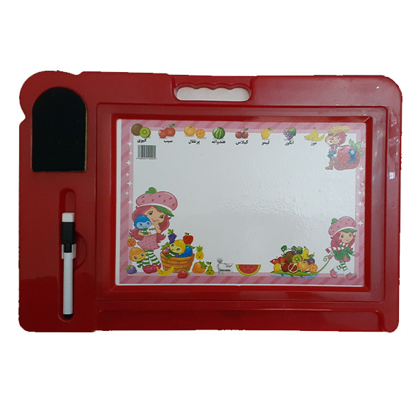 تخته وایت برد مدل میوه ها سایز 42x30 سانتی متر به همراه ماژیک و تخته پاک کن