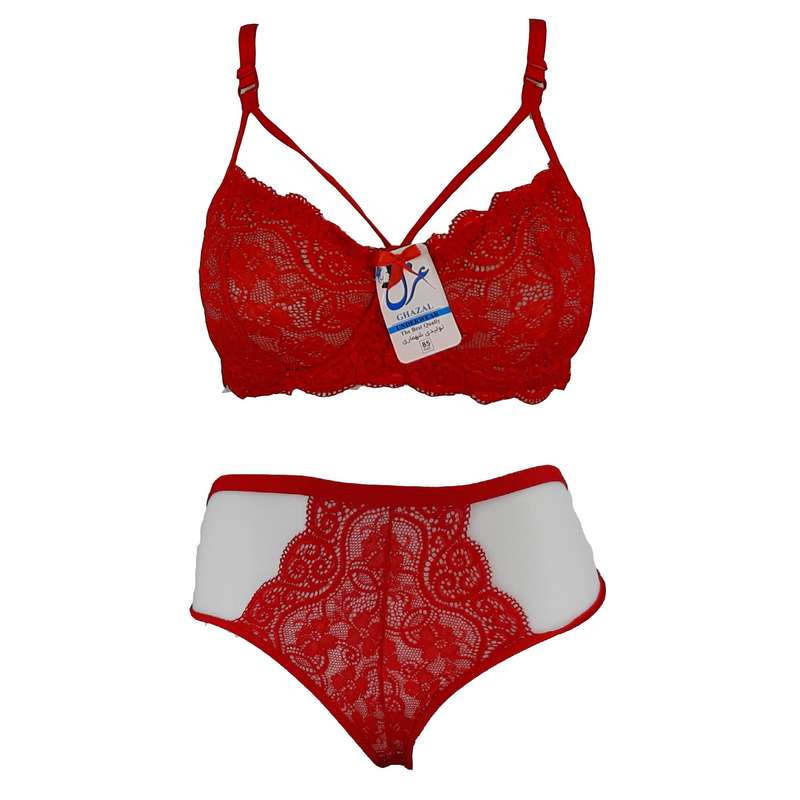 ست شورت و سوتین زنانه غزل مدل دانتل هارنسی کد 195