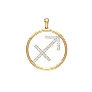 آویز گردنبند طلا 18 عیار زنانه قیراط طرح دایره کد GH1988