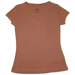 تی شرت آستین کوتاه زنانه مدل بیسیک یقه هفت کد 013