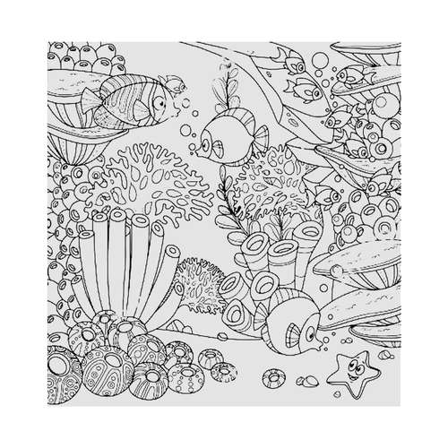 بوم رنگ آمیزی کد NIL_88 مدل ماهی سایز 40x40 سانتی متر