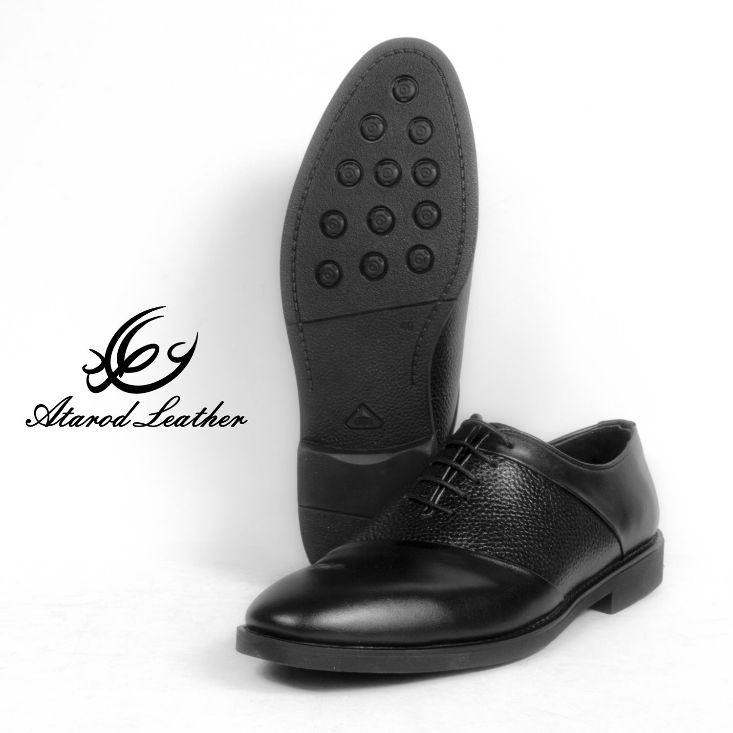 کفش مردانه چرم عطارد مدل چرم طبیعی کد SH134 -  - 7