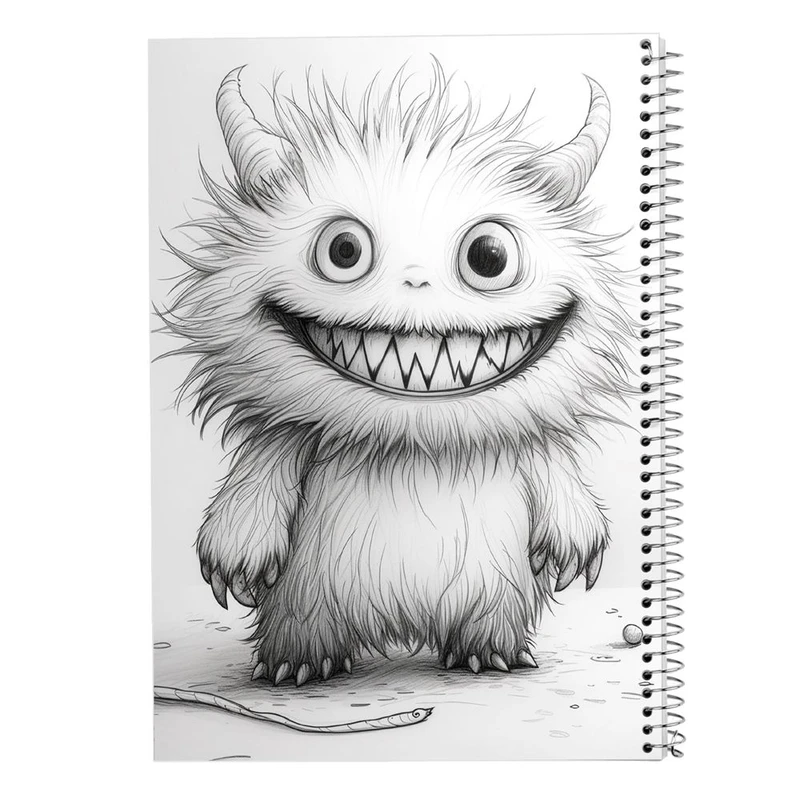 دفتر ژورنال نویسی 50 برگ مدوپد مدل نقطه ای طرح هیولای فانتزی کد DF16776