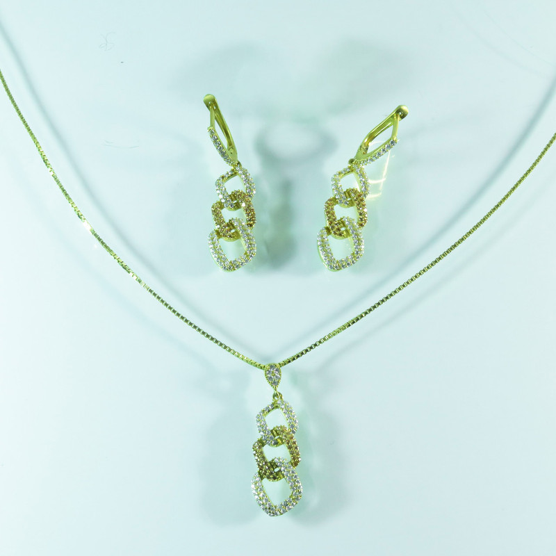 نیم ست نقره زنانه کد AV044-2 نیم ست نقره زنانه کد AV044-2