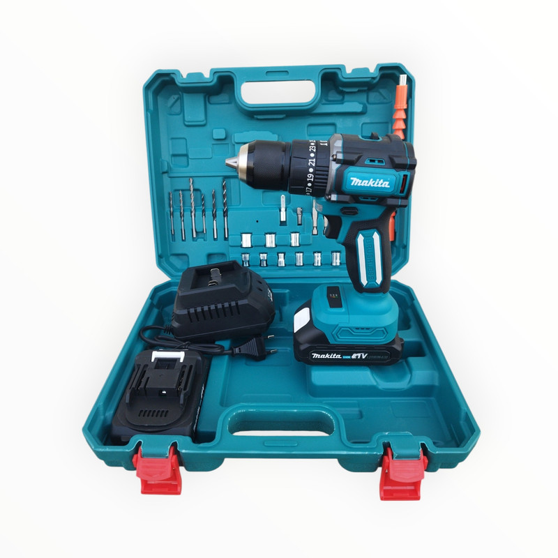 دریل پیچ گوشتی 13 میلیمتری 520 وات ماکیتا مدل SBR-21 مجموعه 29 عددی