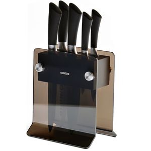 سرویس چاقو 6 پارچه با تیغه استیل و با دسته باکالیت کاراجا مدل Blacker