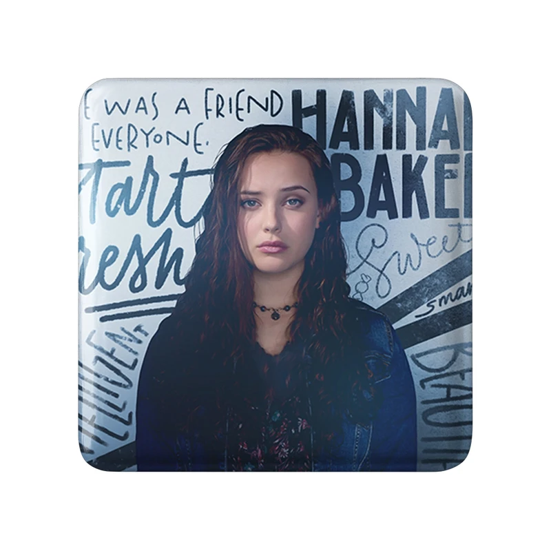 مگنت خندالو طرح هانا بیکر 13دلیل برای اینکه Reasons Why13  مدل مربعی کد 20321