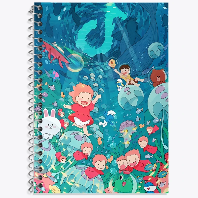 دفتر نت موسیقی 50 برگ خندالو طرح انیمه پونیو (Ponyo) کد N4036