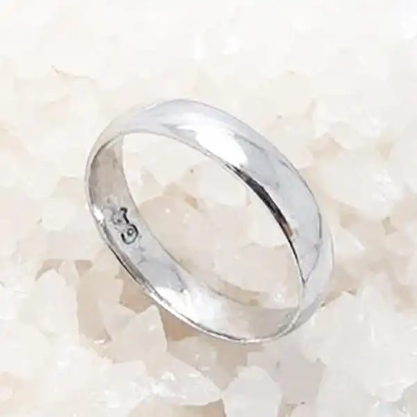 انگشتر نقره زنانه مدل حلقه رینگ ساده RS2035