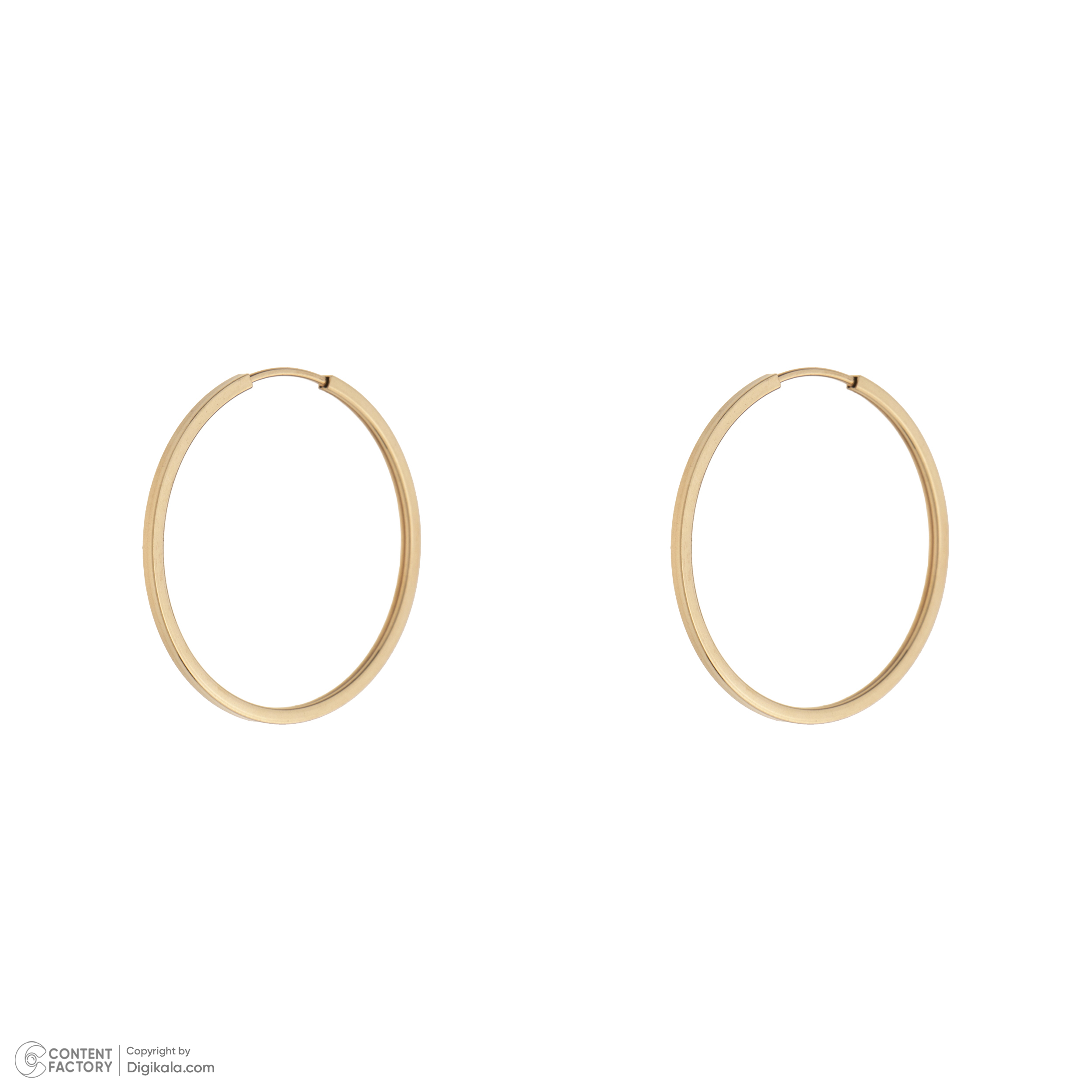 گوشواره حلقه‌ای طلا 18 عیار زنانه گلدم مدل E-3070020