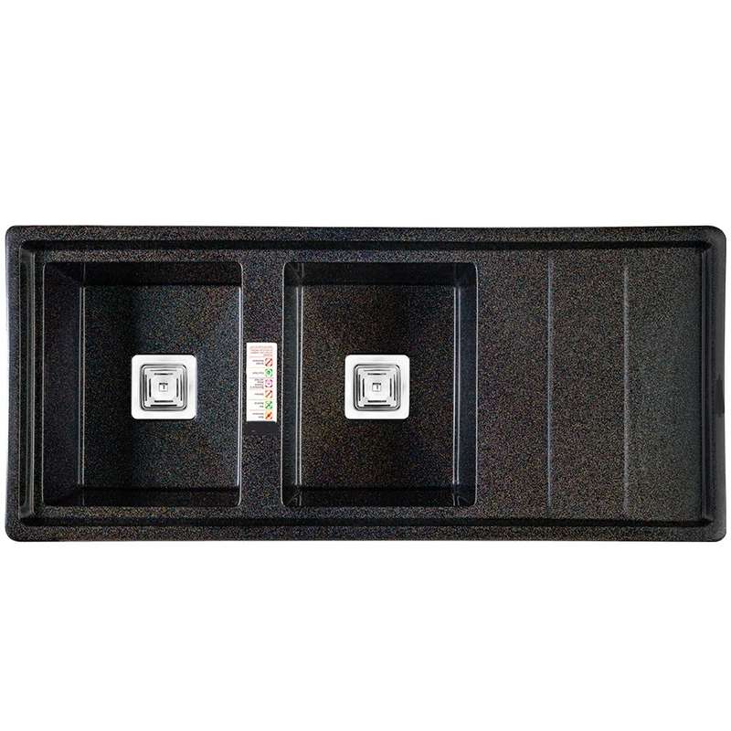 سینک ظرفشویی گرانیت توکار دو لگنه مدل 120MAK