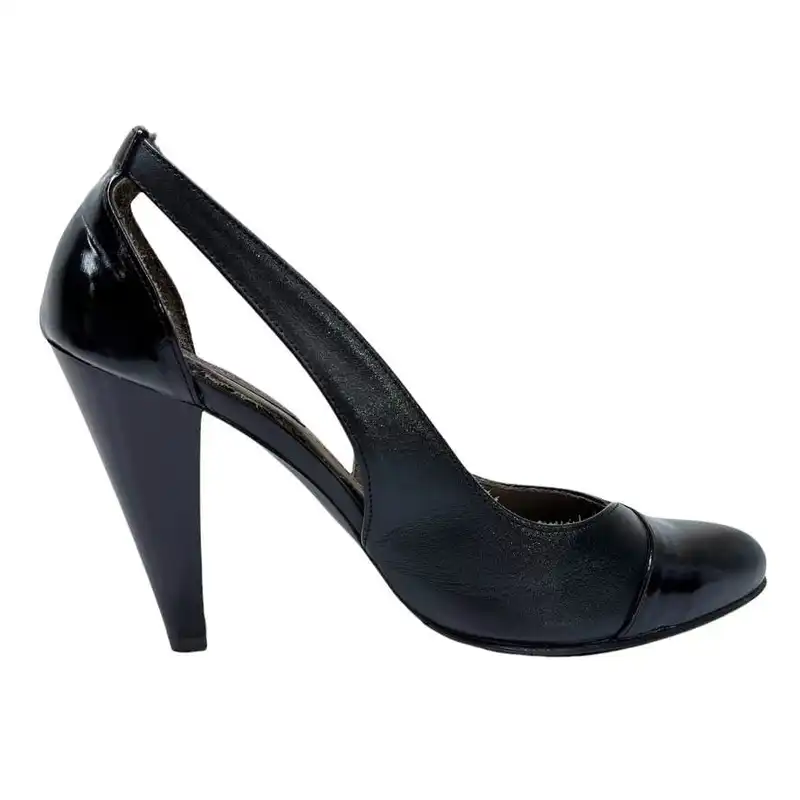 کفش زنانه سرزمین چرم مدل کد 1247 رنگ مشکی