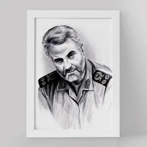 تابلو خندالو مدل سردار قاسم سلیمانی کد 2618
