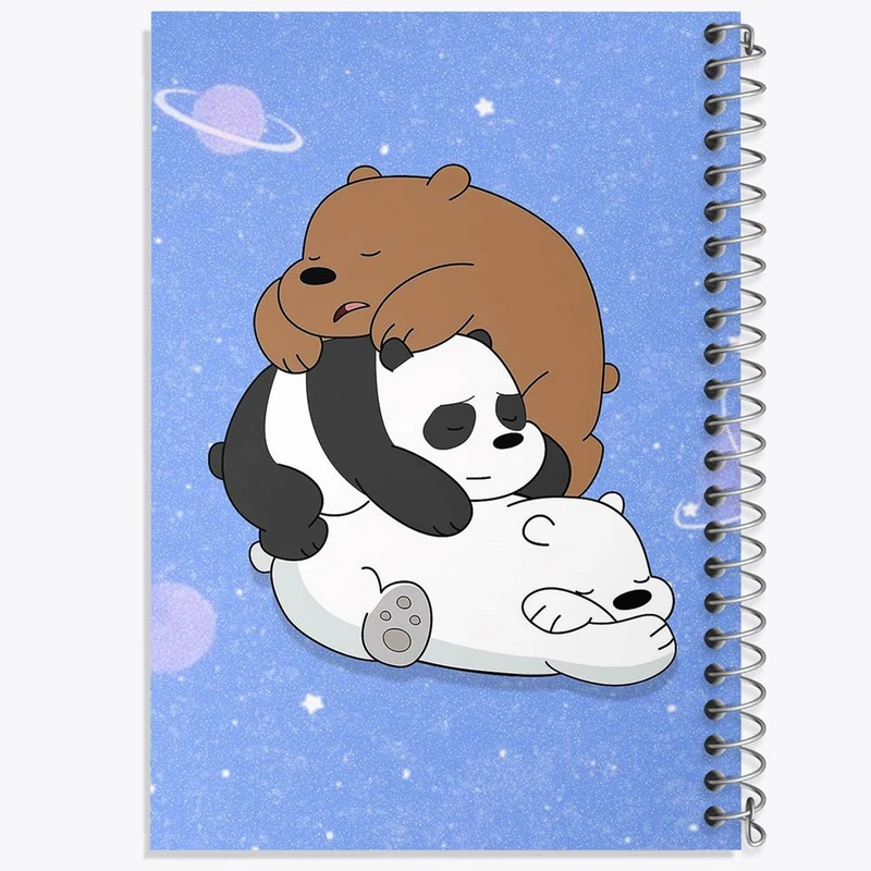 دفتر شطرنجی 50 برگ خندالو طرح سه خرس کله پوک کد 10609