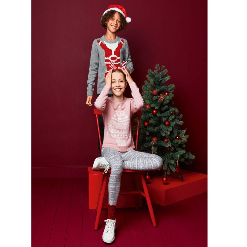 پلیور پسرانه پیپرتس مدل رقص نور دار X-MAS کد 05-06