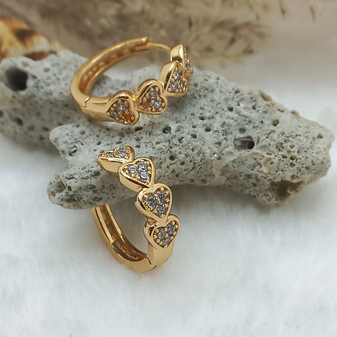 گوشواره زنانه ژوپینگ مدل قلبی کد NN 027 -  - 6