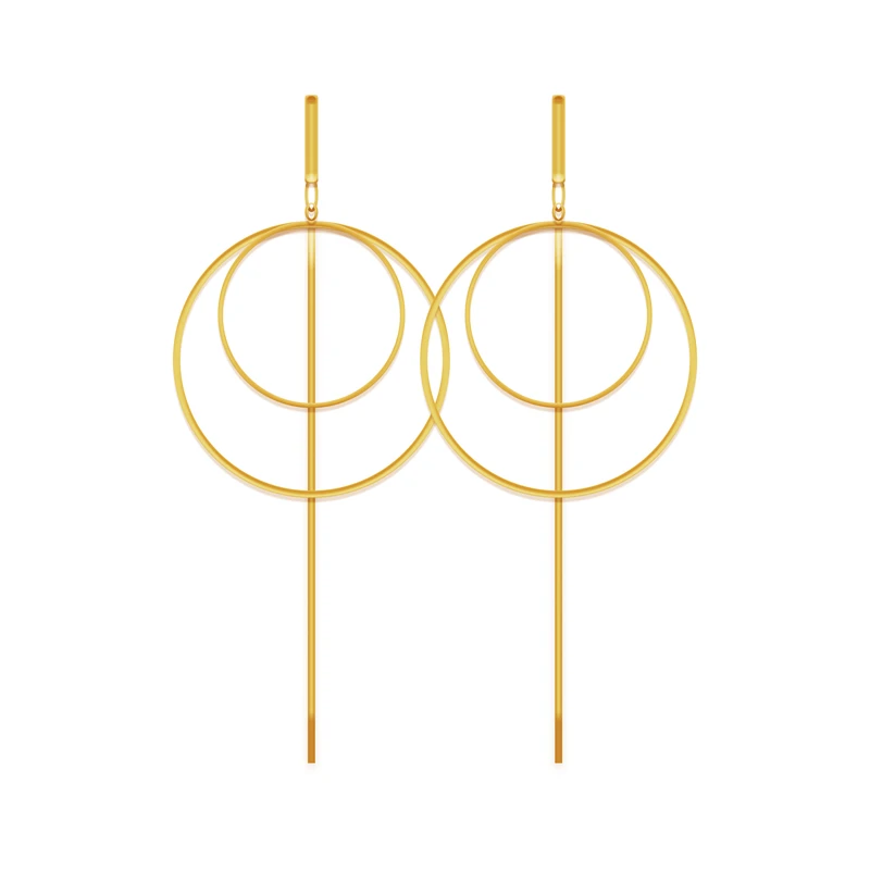 گوشواره آویز زنانه وای اس ایکس مدل هندسی