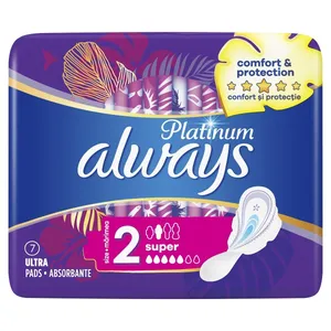 نوار بهداشتی الویز مدل  super platinum بسته 7 عددی