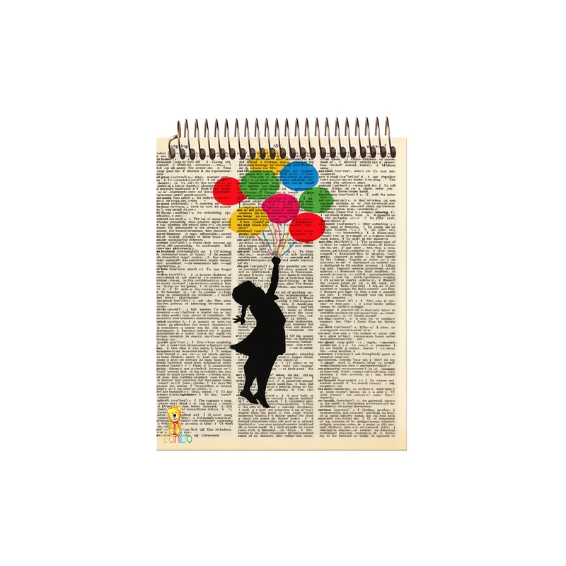 دفتر نقاشی 50 برگ بانیبو مدل دختر و بادکنک کد 2724