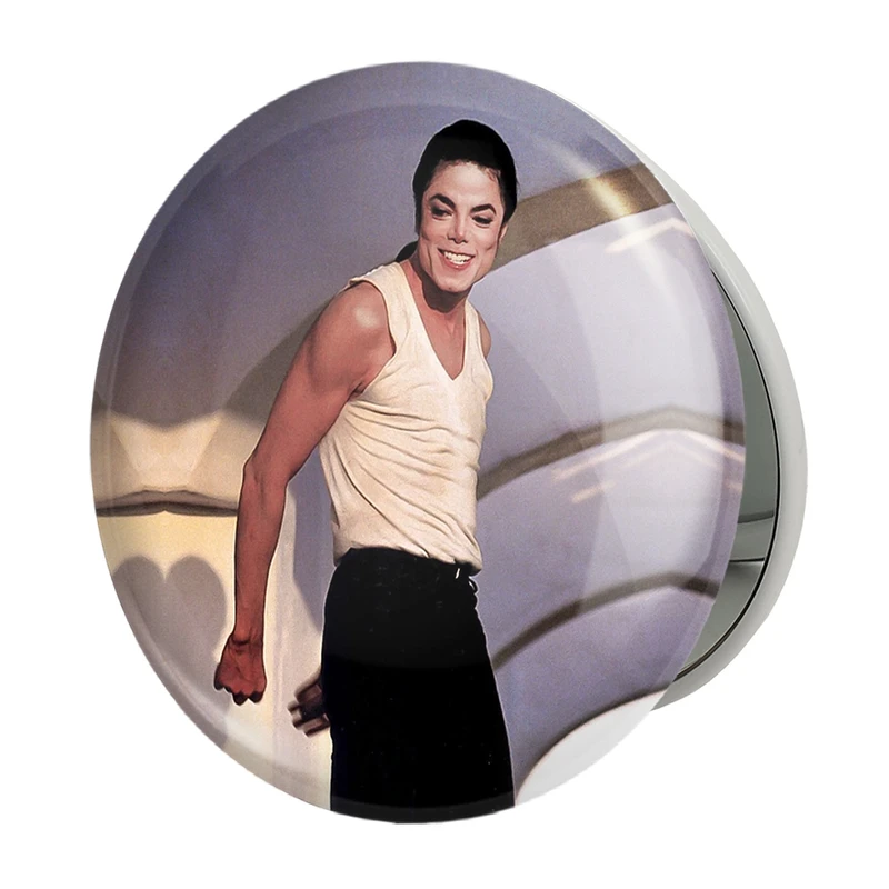 آینه جیبی خندالو طرح مایکل جکسون Michael Jackson مدل تاشو کد 19240 