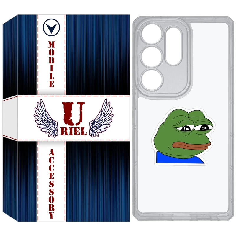 کاور یوریل مدل Clear کد 86 طرح قورباغه غمگین مناسب برای گوشی موبایل سامسونگ Galaxy S25 Ultra