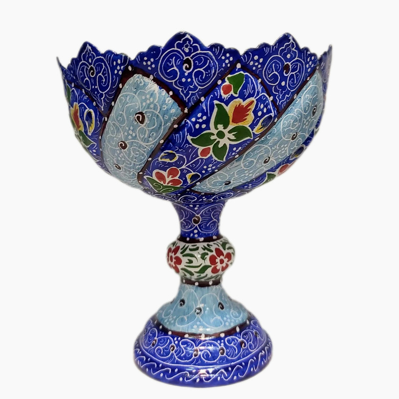 کاسه میناکاری مدل پایه دار کد 222