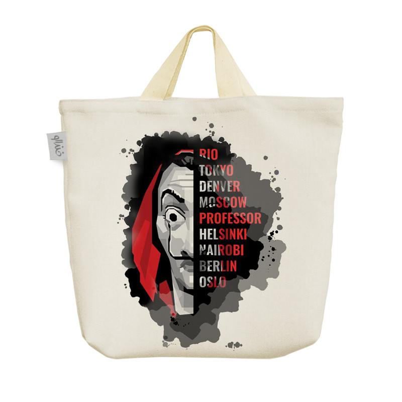 ساک خرید خندالو طرح سریال Money heist کد 317