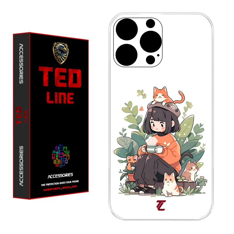 کاور تدلاین طرح گربه کد 1181 مناسب برای گوشی موبایل اپل Iphone 12 Pro Max